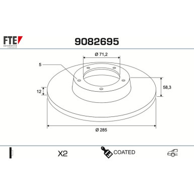 Bremsscheibe 9082695 Bremsscheibe 9082695