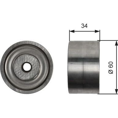 Gates Umlenk-/Führungsrolle, Keilrippenriemen DriveAlign™ T36480