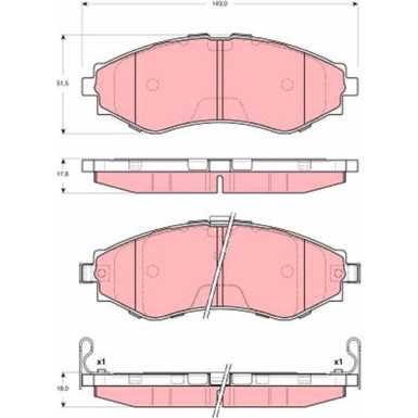 TRW Bremsbelagsatz, Scheibenbremse GDB3345 TRW Bremsbelagsatz, Scheibenbremse GDB3345