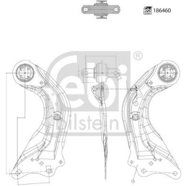 FEBI BILSTEIN 186460 Querlenker, Lenker, Radaufhängung