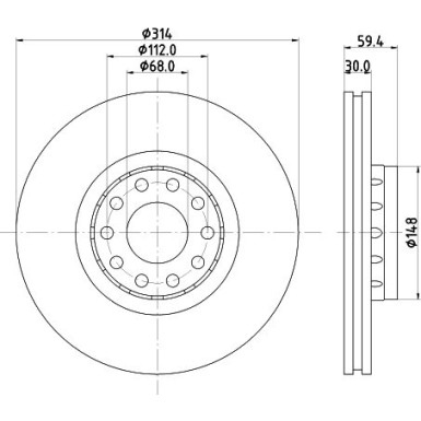 Bremsscheibe 8DD 355 127-191 Bremsscheibe 8DD 355 127-191