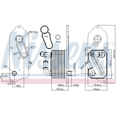 Nissens Ölkühler, Motoröl FIRST FIT 90892