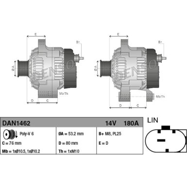 Denso Generator DAN1462