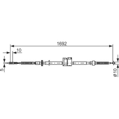 Seilzug, Feststellbremse 1 987 477 813 Seilzug, Feststellbremse 1 987 477 813