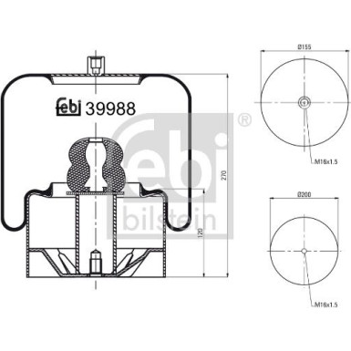 FEBI BILSTEIN 39988 Federbalg, Luftfederung