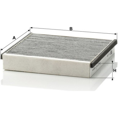 MANN-FILTER CUK 1931-2 Innenraumfilter, Aktivkohlefilter