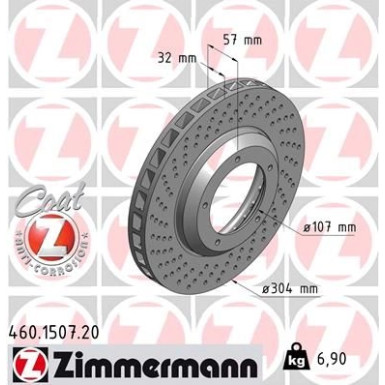 Zimmermann Bremsscheibe Coat Z 460.1507.20