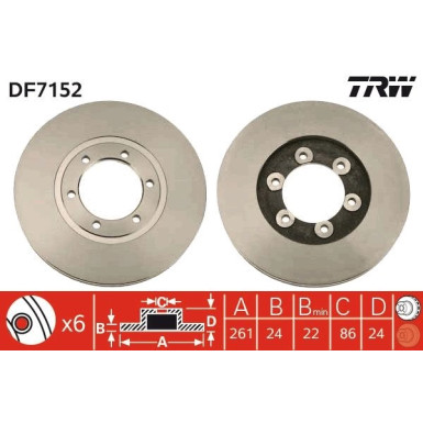 TRW Bremsscheibe DF7152