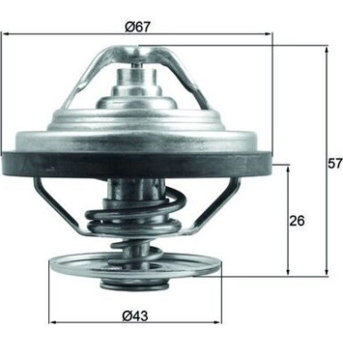 Mahle Thermostat, Kühlmittel BEHR TX 158 83