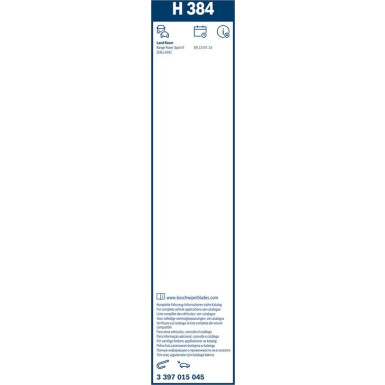 BOSCH H 384 Scheibenwischer Rear 3 397 015 045