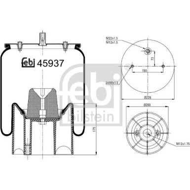 FEBI BILSTEIN 45937 Federbalg, Luftfederung