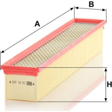 MANN-FILTER CU 61 225 Innenraumfilter, Partikelfilter