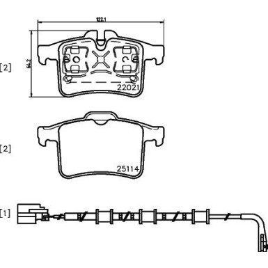 Hella Bremsbelagsatz, Scheibenbremse 8DB 355 021-561