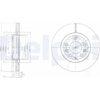 Delphi Bremsscheibe BG4141 Delphi Bremsscheibe BG4141