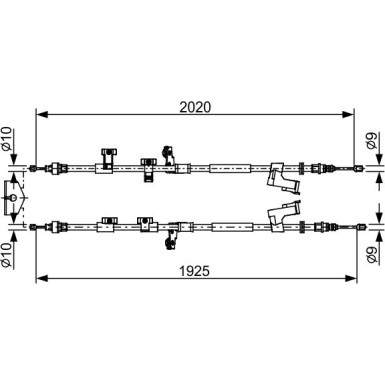 BOSCH Seilzug, Feststellbremse 1 987 482 709 BOSCH Seilzug, Feststellbremse 1 987 482 709