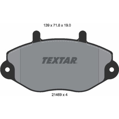 Textar Bremsbelagsatz, Scheibenbremse 2146901 Textar Bremsbelagsatz, Scheibenbremse 2146901