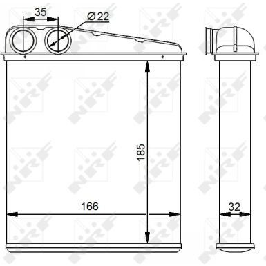 NRF Wärmetauscher, Innenraumheizung EASY FIT 54276