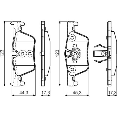 BOSCH Bremsbelagsatz, Scheibenbremse 0 986 494 554 BOSCH Bremsbelagsatz, Scheibenbremse 0 986 494 554