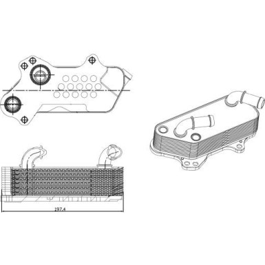 NRF Ölkühler, Motoröl EASY FIT 31828