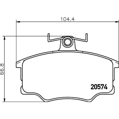Hella Bremsbelagsatz, Scheibenbremse 8DB 355 006-021