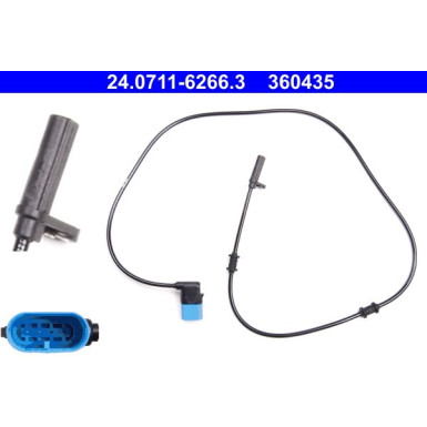 Sensor, Raddrehzahl 24.0711-6266.3 Sensor, Raddrehzahl 24.0711-6266.3