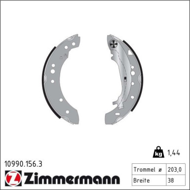 Bremsbackensatz 10990.156.3 Bremsbackensatz 10990.156.3