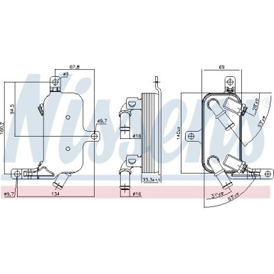 Nissens Ölkühler, Automatikgetriebe 91109
