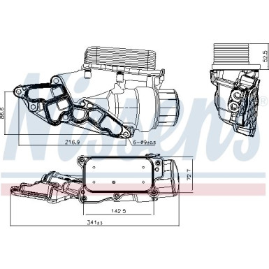 Nissens Ölkühler, Motoröl FIRST FIT 90933
