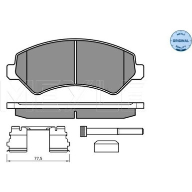Meyle Bremsbelagsatz, Scheibenbremse MEYLE-ORIGINAL: True to OE 025 244 6619/W1
