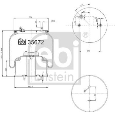 FEBI BILSTEIN 35672 Federbalg, Luftfederung
