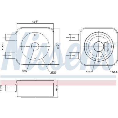 Nissens Ölkühler, Automatikgetriebe FIRST FIT 91107