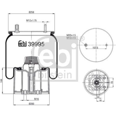 FEBI BILSTEIN 39995 Federbalg, Luftfederung