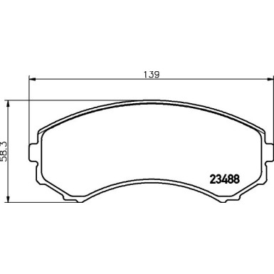 Bremsbelagsatz, Scheibenbremse 8DB 355 009-461 Bremsbelagsatz, Scheibenbremse 8DB 355 009-461