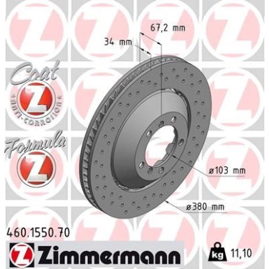 Zimmermann Bremsscheibe Formula Z 460.1550.70