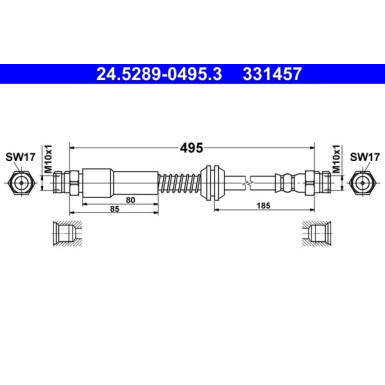 Bremsschlauch 24.5289-0495.3 Bremsschlauch 24.5289-0495.3