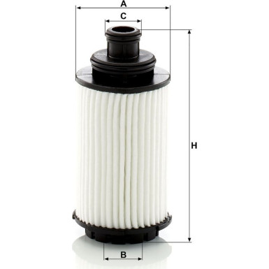 MANN-FILTER HU 6023 z Ölfilter mit Dichtung, Filtereinsatz