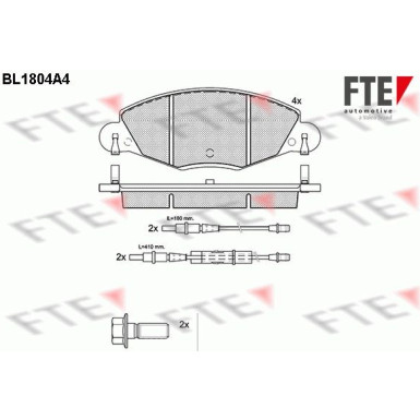 FTE Bremsbelagsatz, Scheibenbremse 9010379 FTE Bremsbelagsatz, Scheibenbremse 9010379