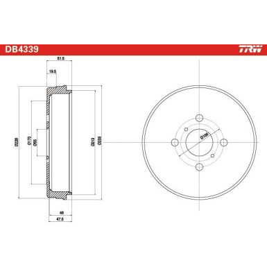 Bremstrommel DB4339 Bremstrommel DB4339