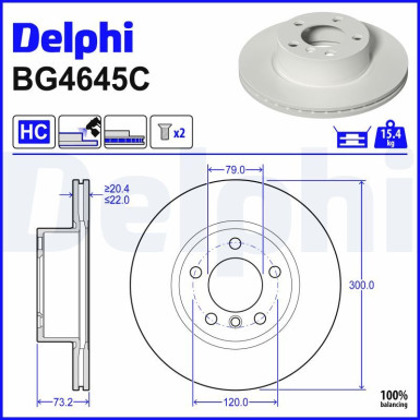 Delphi Bremsscheibe BG4645C