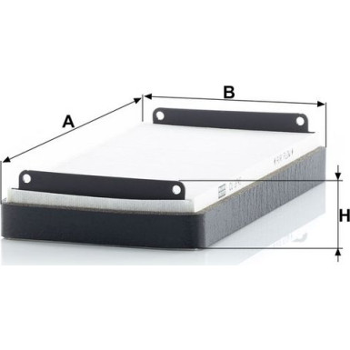 MANN-FILTER CU 2745-2 Innenraumfilter, Partikelfilter MANN-FILTER CU 2745-2 Innenraumfilter, Partikelfilter