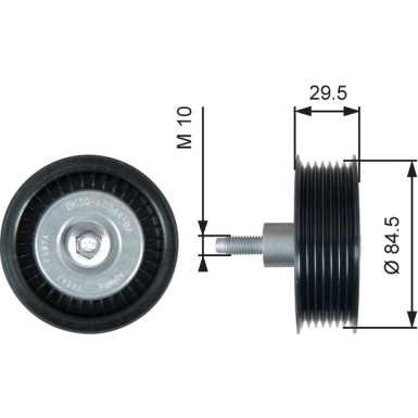 Umlenk-/Führungsrolle, Keilrippenriemen T36536