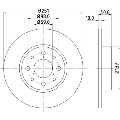 Hella Bremsscheibe PRO 8DD 355 116-441 Hella Bremsscheibe PRO 8DD 355 116-441