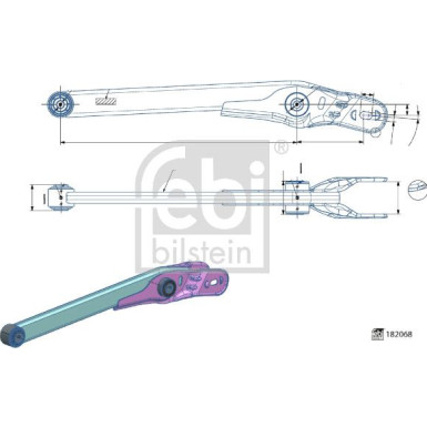 FEBI BILSTEIN 182068 Querlenker, Lenker, Radaufhängung FEBI BILSTEIN 182068 Querlenker, Lenker, Radaufhängung