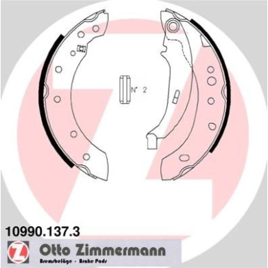 Zimmermann Bremsbackensatz, Feststellbremse 10990.137.3 Zimmermann Bremsbackensatz, Feststellbremse 10990.137.3
