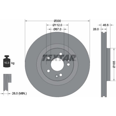 Textar Bremsscheibe PRO+ 92151005 Textar Bremsscheibe PRO+ 92151005