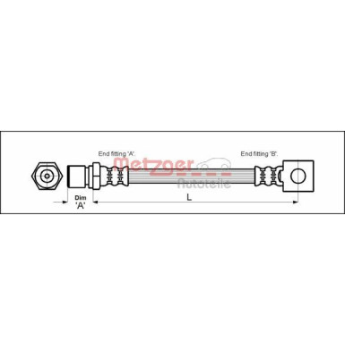 Metzger Bremsschlauch 4111757