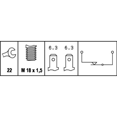 Schalter, Rückfahrleuchte 6ZF 004 843-001 Schalter, Rückfahrleuchte 6ZF 004 843-001