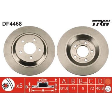 TRW Bremsscheibe DF4468