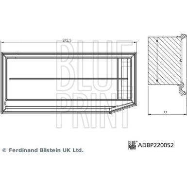 Blue Print Luftfilter ADBP220052 Blue Print Luftfilter ADBP220052