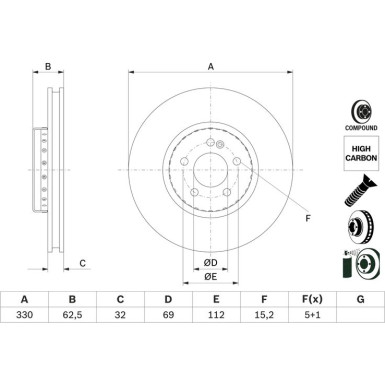 Bremsscheibe 0 986 479 H48 Bremsscheibe 0 986 479 H48